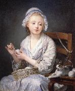 Jean-Baptiste Greuze The Wool winder Spain oil painting artist